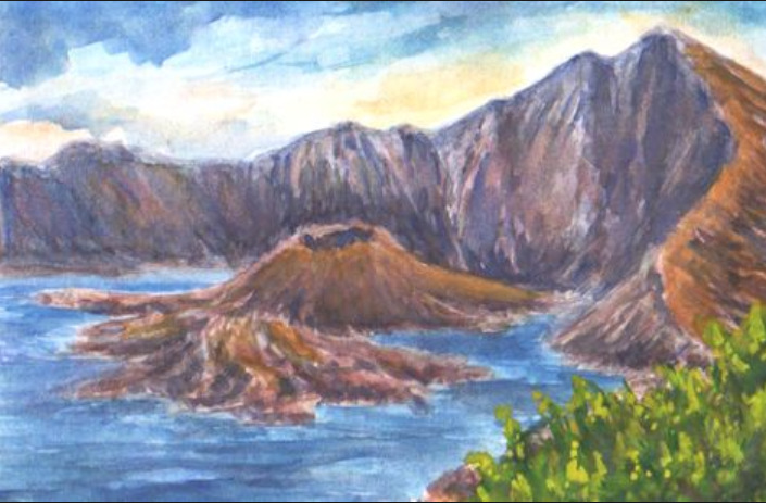 Detail Lukisan Gambar Gunung Nomer 54