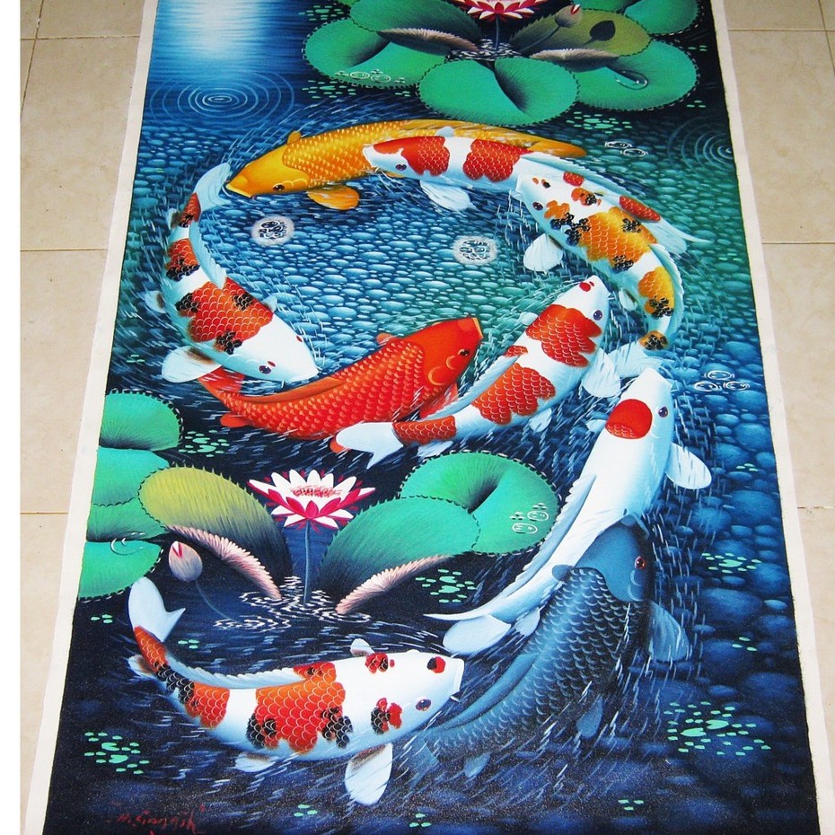 Lukisan Gambar Ikan Koi - KibrisPDR