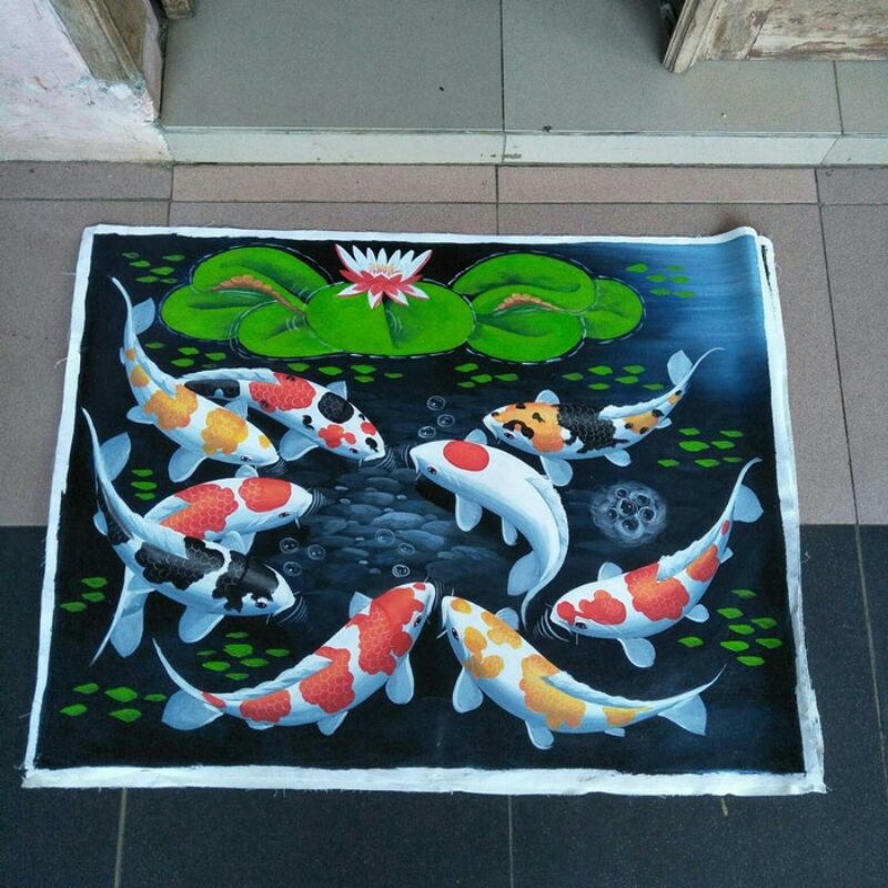 Detail Lukisan Gambar Ikan Koi Nomer 34