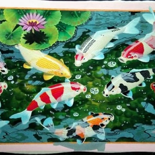 Detail Lukisan Gambar Ikan Koi Nomer 42