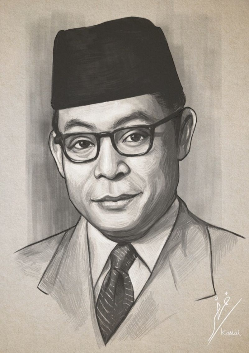 Lukisan Gambar Mohammad Hatta - KibrisPDR