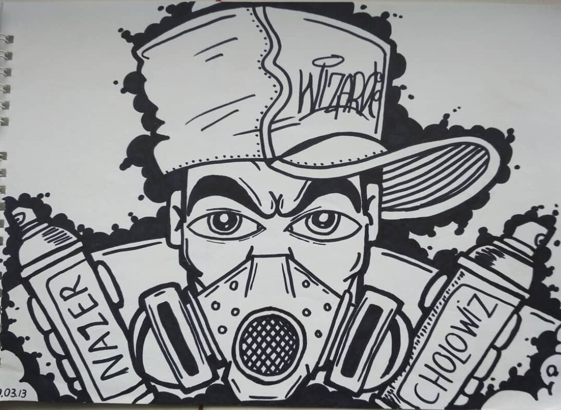 Detail Lukisan Grafiti Pensil Nomer 11