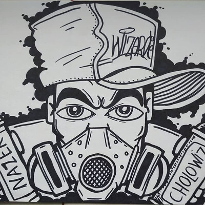 Detail Lukisan Grafiti Pensil Nomer 18