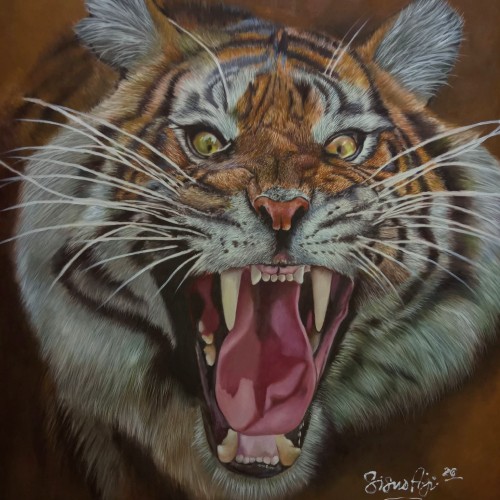 Lukisan Harimau Marah - KibrisPDR