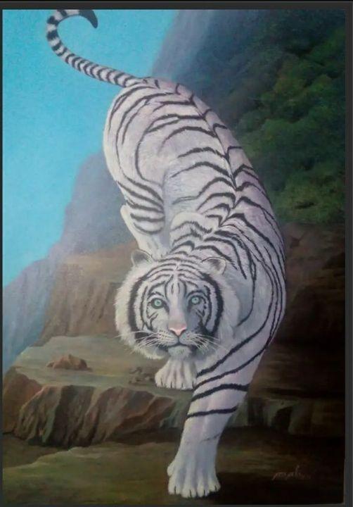 Detail Lukisan Harimau Marah Nomer 28