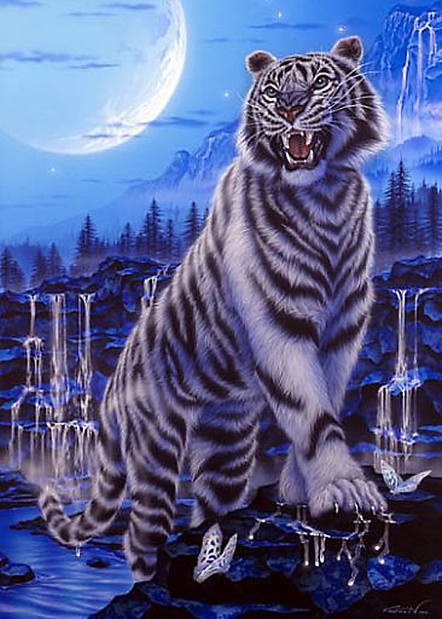 Detail Lukisan Harimau Marah Nomer 38