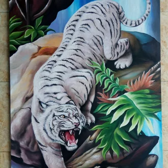 Detail Lukisan Harimau Marah Nomer 50