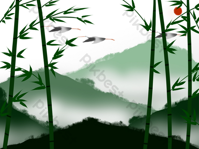 Detail Lukisan Hutan Bambu Nomer 36