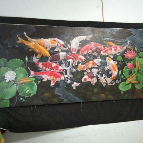 Detail Lukisan Ikan Koi Di Tembok Nomer 38