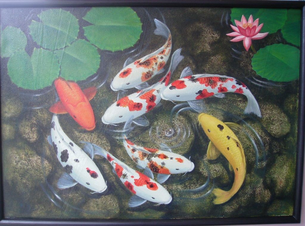Detail Lukisan Ikan Koi Pensil Nomer 11