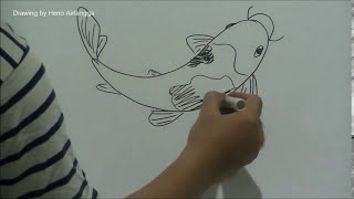 Detail Lukisan Ikan Koi Pensil Nomer 19
