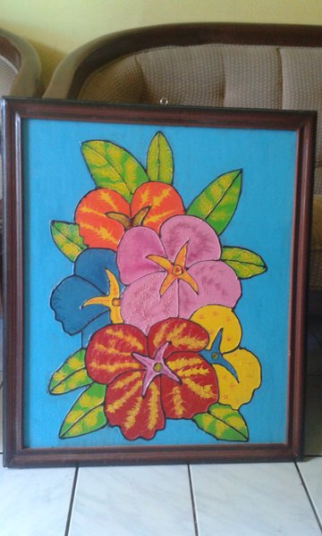Detail Lukisan Kaca Bunga Nomer 3