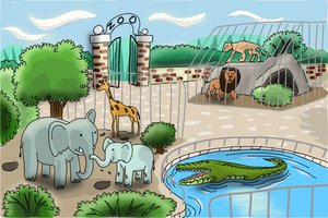 Detail Lukisan Kebun Binatang Nomer 29