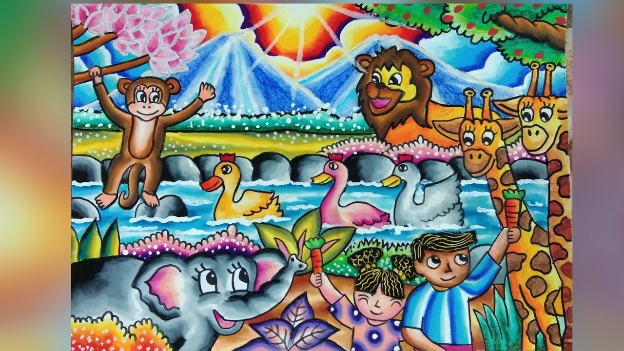 Detail Lukisan Kebun Binatang Nomer 7