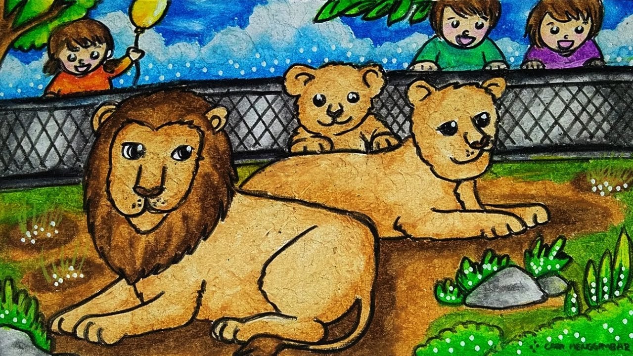 Detail Lukisan Kebun Binatang Nomer 9
