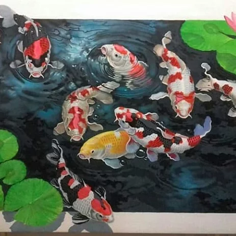 Detail Lukisan Koi 3d Nomer 34