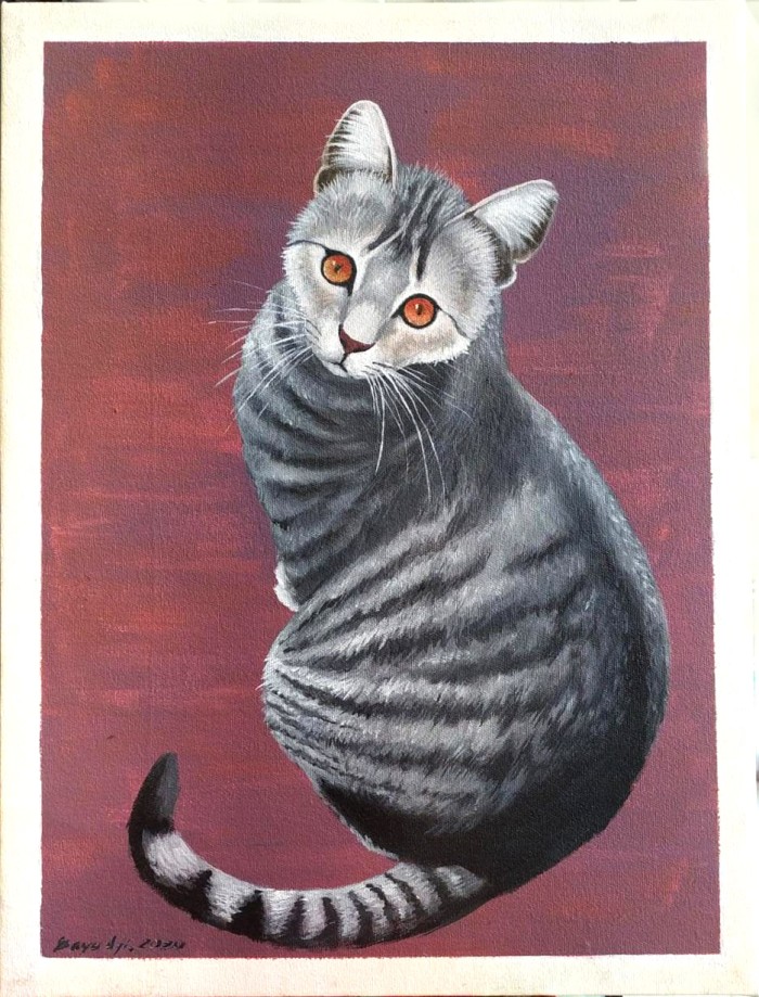 Detail Lukisan Kucing Lucu Nomer 14