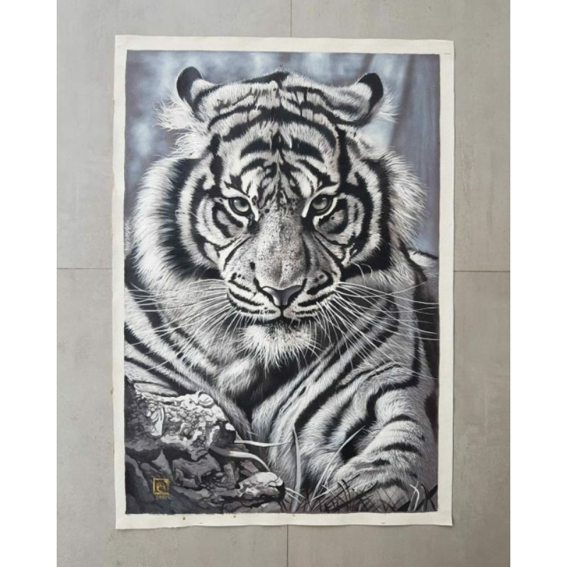 Detail Lukisan Macan Putih Nomer 31