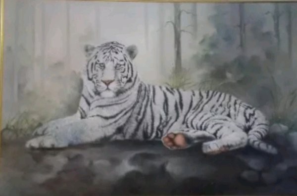 Detail Lukisan Macan Putih Nomer 36
