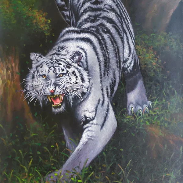 Detail Lukisan Macan Putih Nomer 43