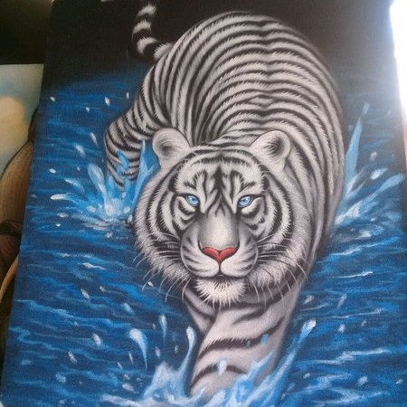 Detail Lukisan Macan Putih Nomer 51