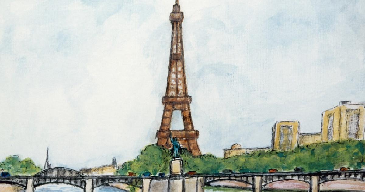 Detail Lukisan Menara Eiffel Paris Nomer 49