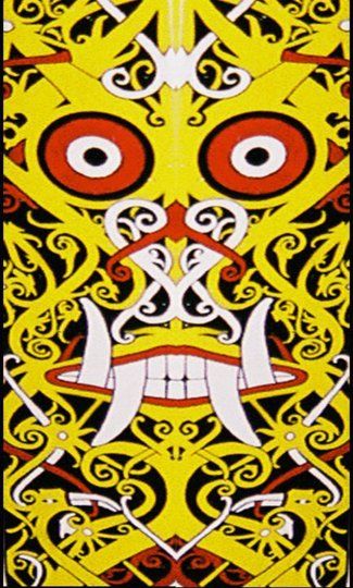 Detail Lukisan Motif Dayak Nomer 4