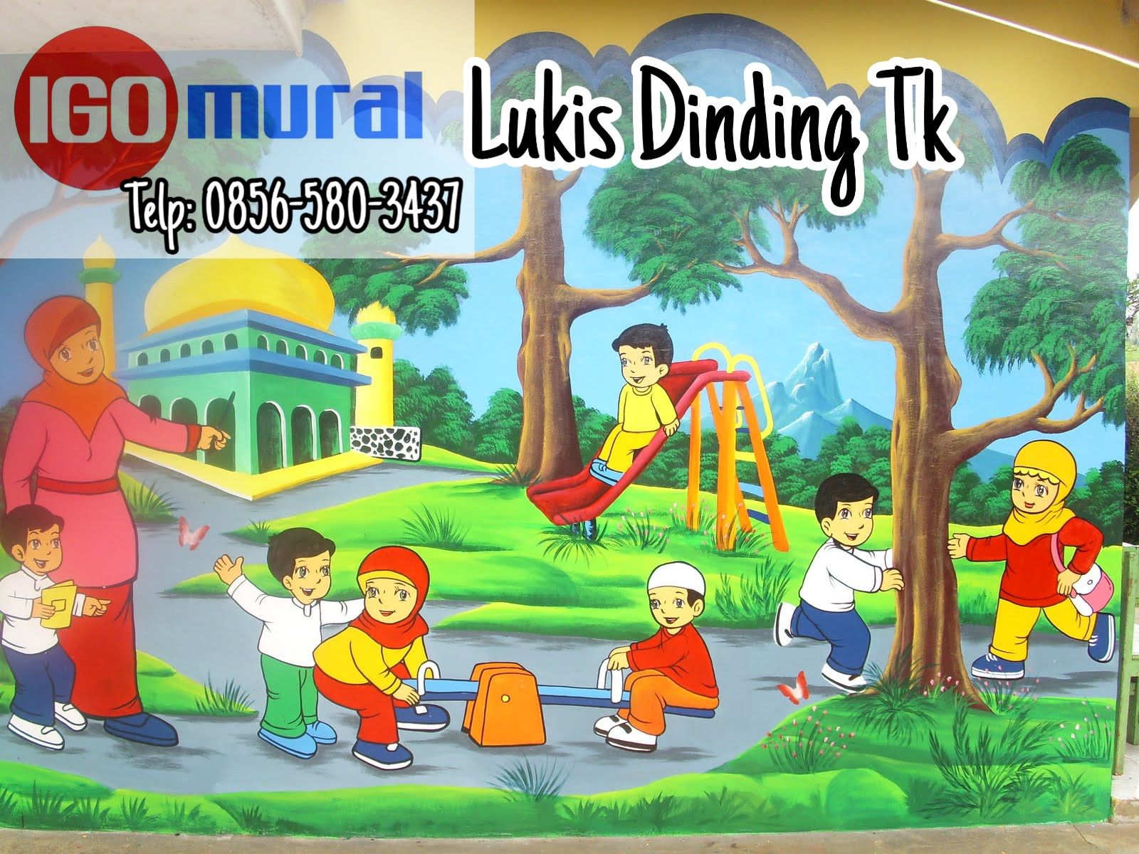 Detail Lukisan Mural Dinding Sekolah Nomer 10