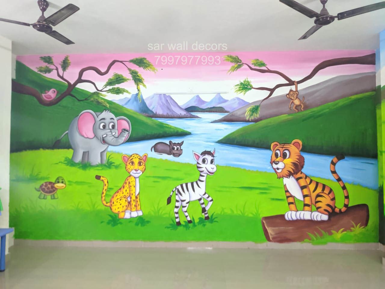 Detail Lukisan Mural Dinding Sekolah Nomer 4