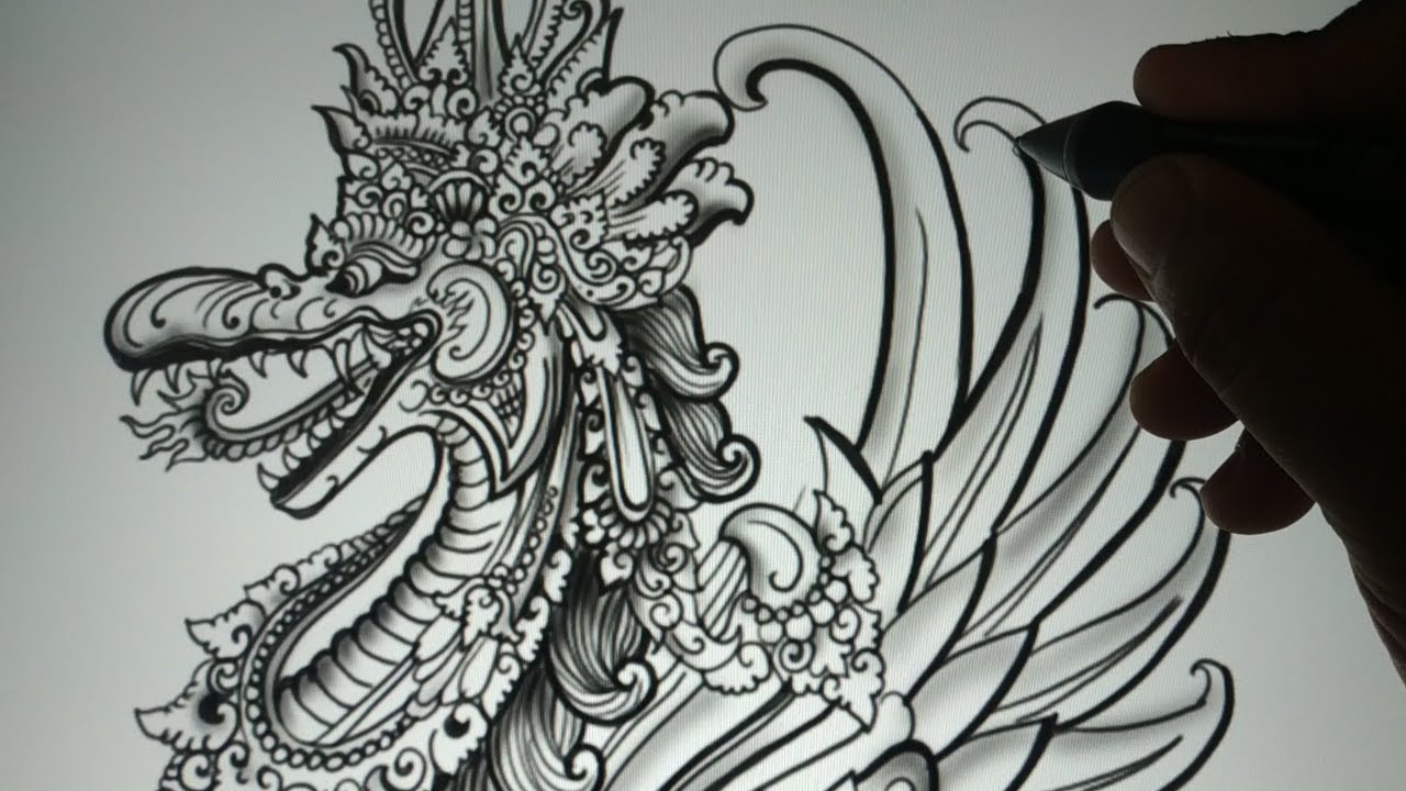 Detail Lukisan Naga Bali Nomer 23