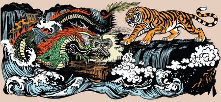 Detail Lukisan Naga Dan Harimau Nomer 18