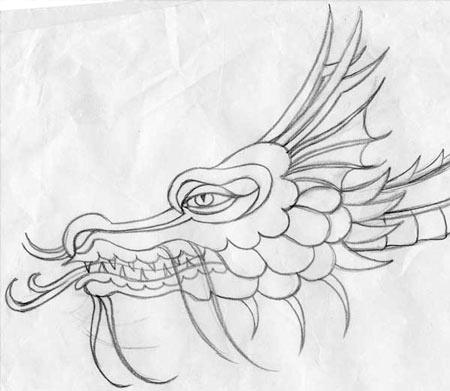 Detail Lukisan Naga Pensil Nomer 8