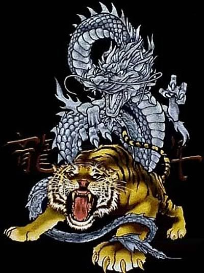 Detail Lukisan Naga Vs Harimau Nomer 15