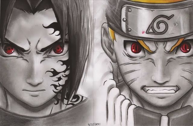 Detail Lukisan Naruto Dan Sasuke Nomer 2