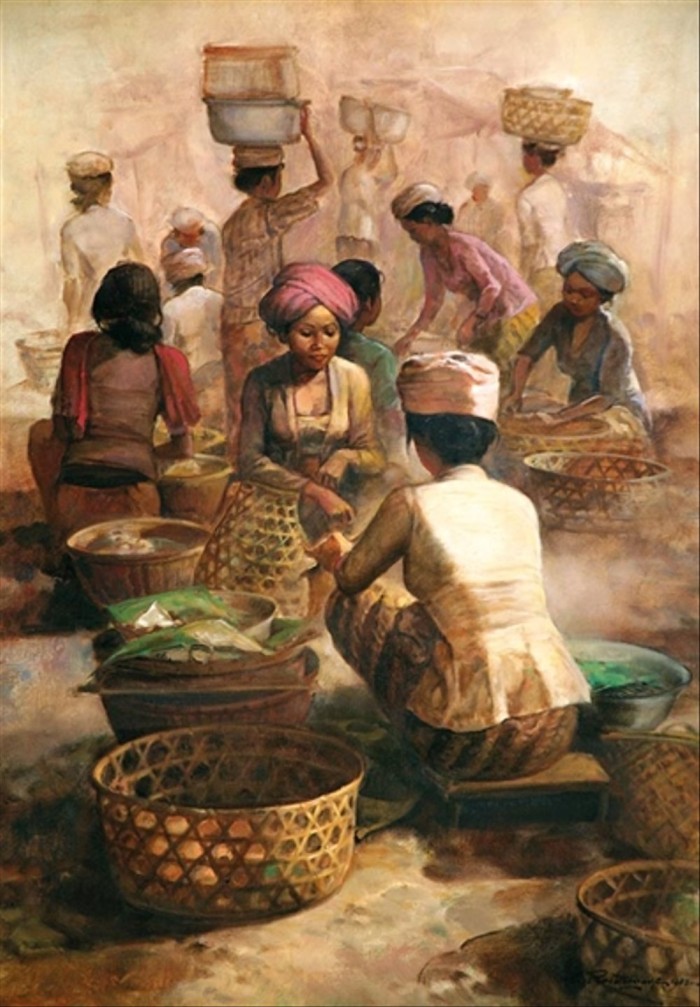 Detail Lukisan Pasar Tradisional Nomer 14