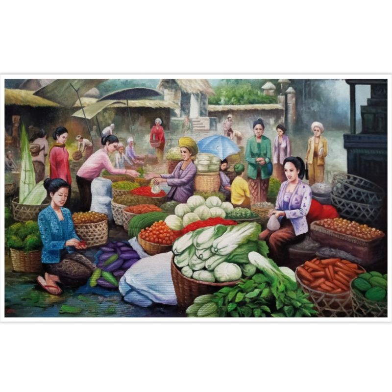 Detail Lukisan Pasar Tradisional Nomer 6