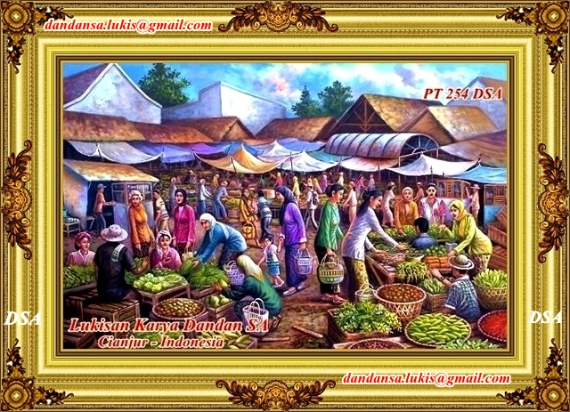 Detail Lukisan Pasar Tradisional Nomer 51