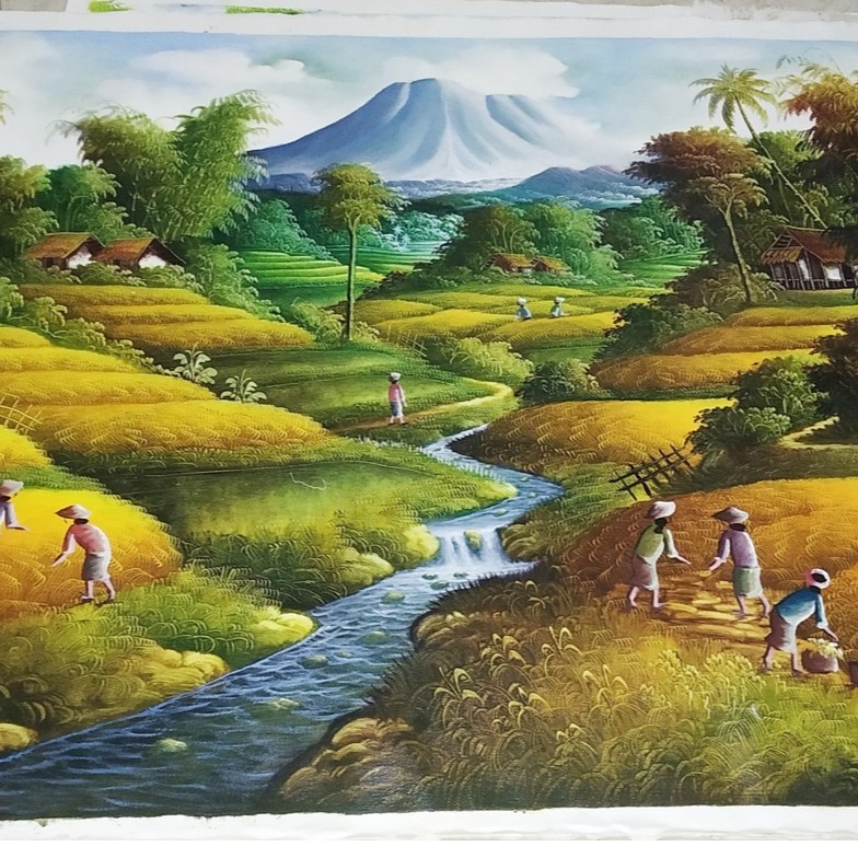 Detail Lukisan Pegunungan Indah Nomer 17