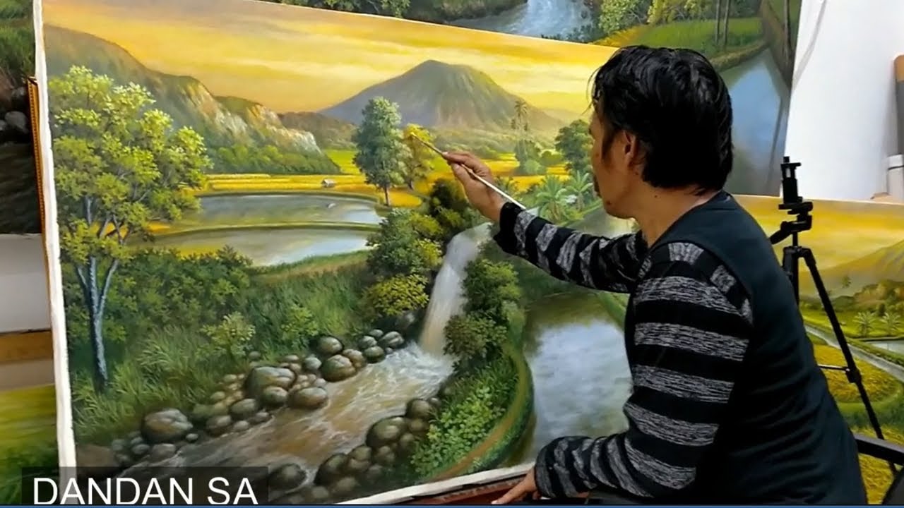 Detail Lukisan Pegunungan Indah Nomer 22