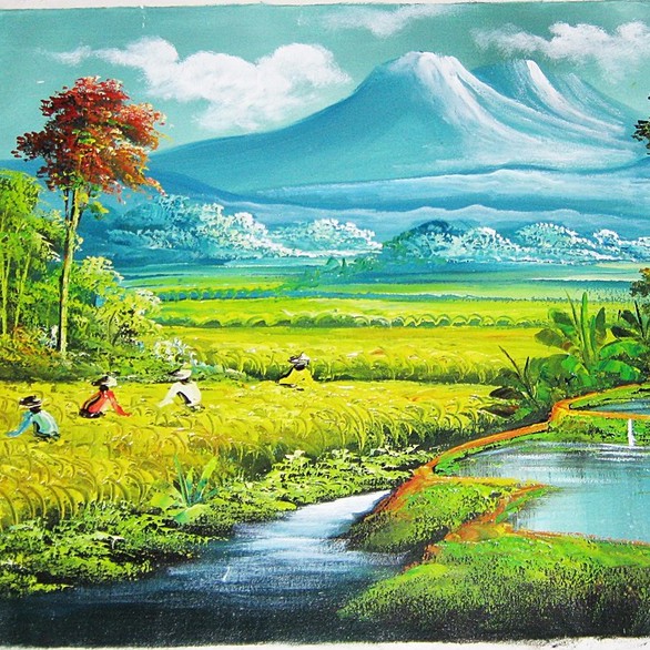 Detail Lukisan Pegunungan Yang Indah Nomer 16