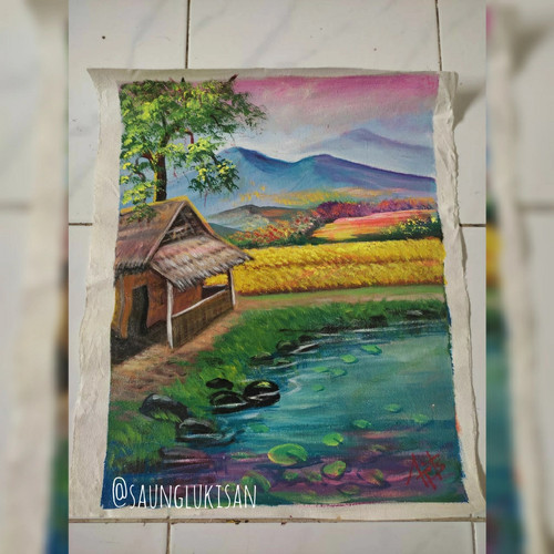 Detail Lukisan Pemandangan Alam Koleksi Nomer 53