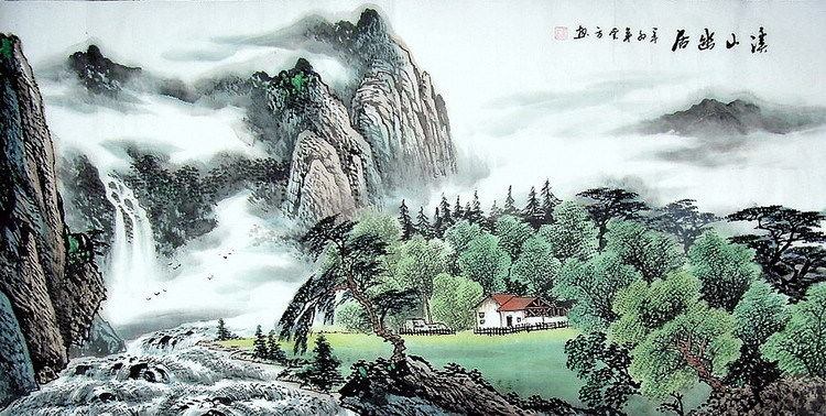 Detail Lukisan Pemandangan Cina Kuno Nomer 8