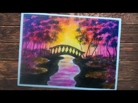 Detail Lukisan Pemandangan Dari Crayon Nomer 34