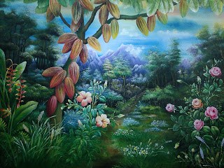 Detail Lukisan Pemandangan Di Taman Bunga Nomer 17