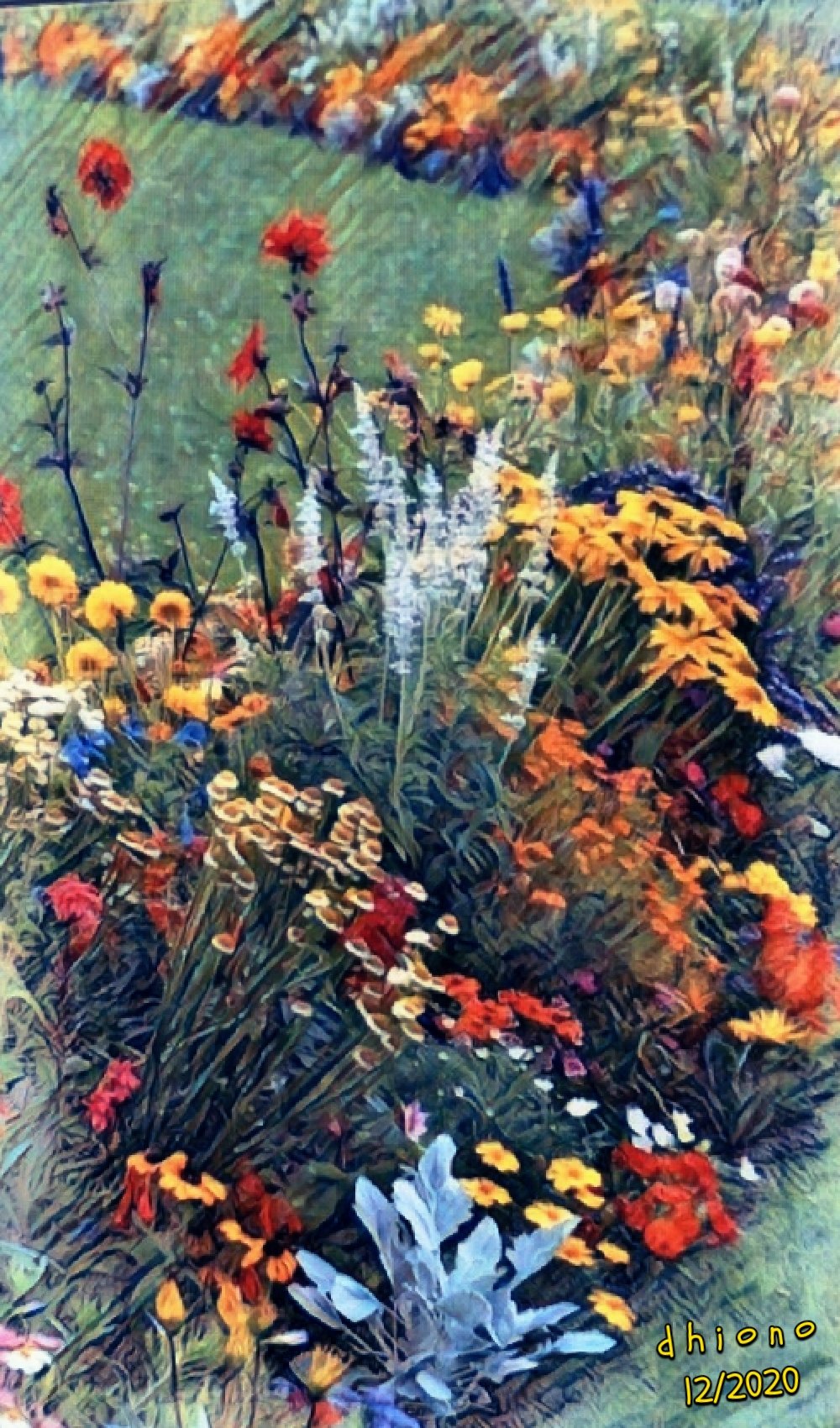 Detail Lukisan Pemandangan Di Taman Bunga Nomer 46