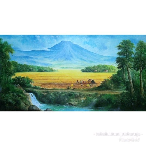 Detail Lukisan Pemandangan Gunung Nomer 14
