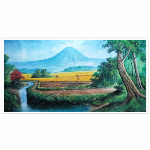 Detail Lukisan Pemandangan Gunung Nomer 18