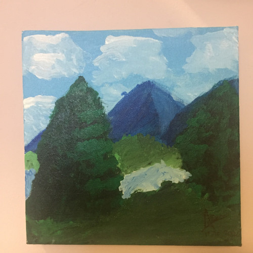 Detail Lukisan Pemandangan Gunung Nomer 56
