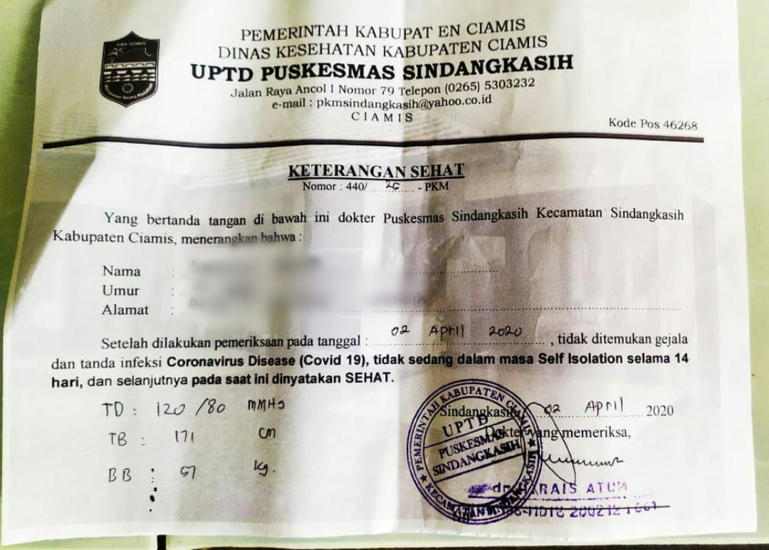 Detail Pembuatan Surat Keterangan Sehat Nomer 41