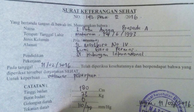 Detail Pembuatan Surat Keterangan Sehat Nomer 43